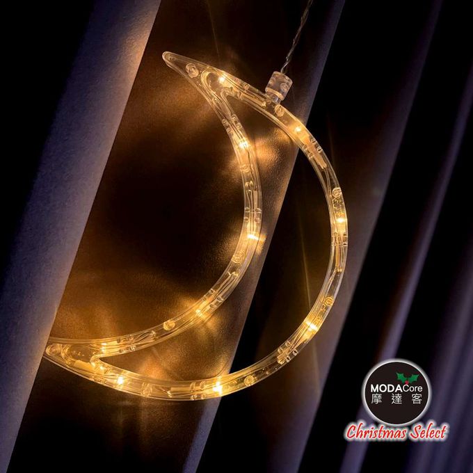 MODACore 摩達客 - LED 138冰條造型燈串電池燈+USB兩用充電 -暖白光/星星月亮造型款