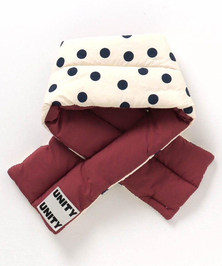 日本 BREEZE - 潑水加工雙面印花保暖圍脖-象牙白&格紋