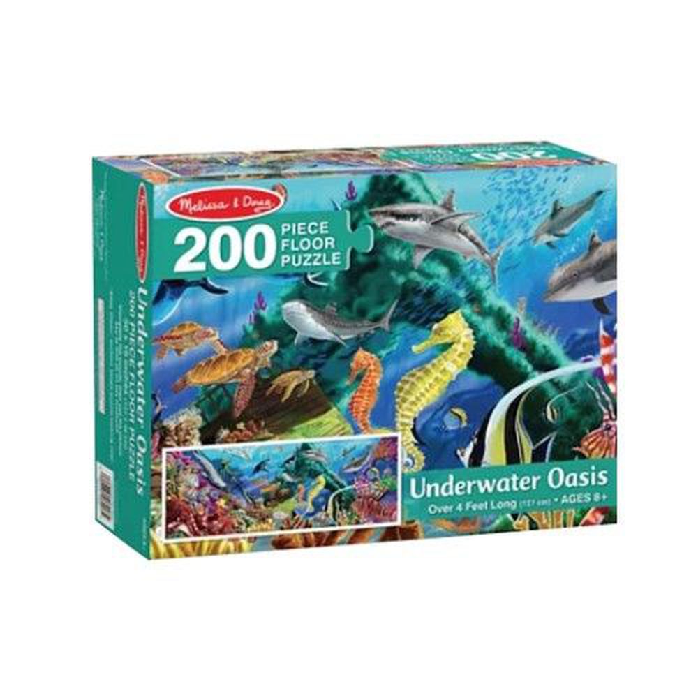 美國瑪莉莎 Melissa & Doug - MD 地板拼圖-海洋生物-200片