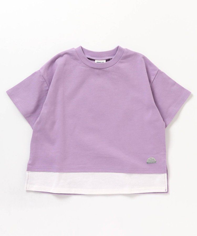 日本 BREEZE - 寬鬆版型背後設計短袖上衣-淺卡其