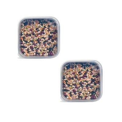 美國優康 U-Konserve - 不鏽鋼方形保鮮盒蓋 900ml-透明兩入組