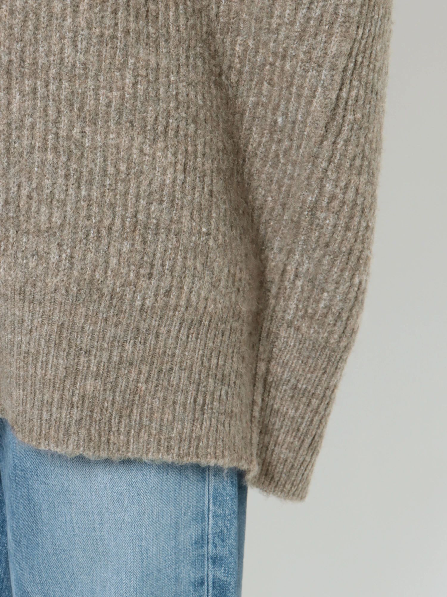 日本 Ungrid - V領羊毛感覺垂墜感針織外套-石墨灰 (F)