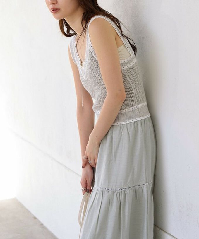 日本 Bab - 純棉針織拼接渡假風無袖洋裝-經典黑