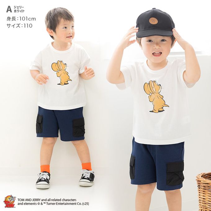 日本 Chil2 - 湯姆貓傑利鼠限定短袖上衣-Tuffy-白