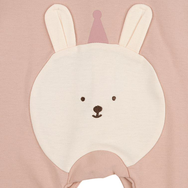 akachan honpo - 長袖兔裝-動物造型屁屁-粉紅色