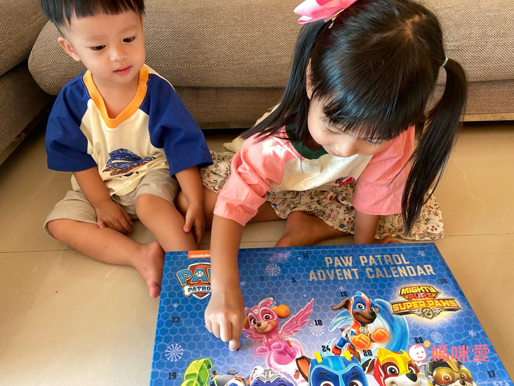 汪汪隊立大功 - 聖誕倒數降臨曆-經典版-手指偶款-贈聖誕系列紋身貼紙*1張