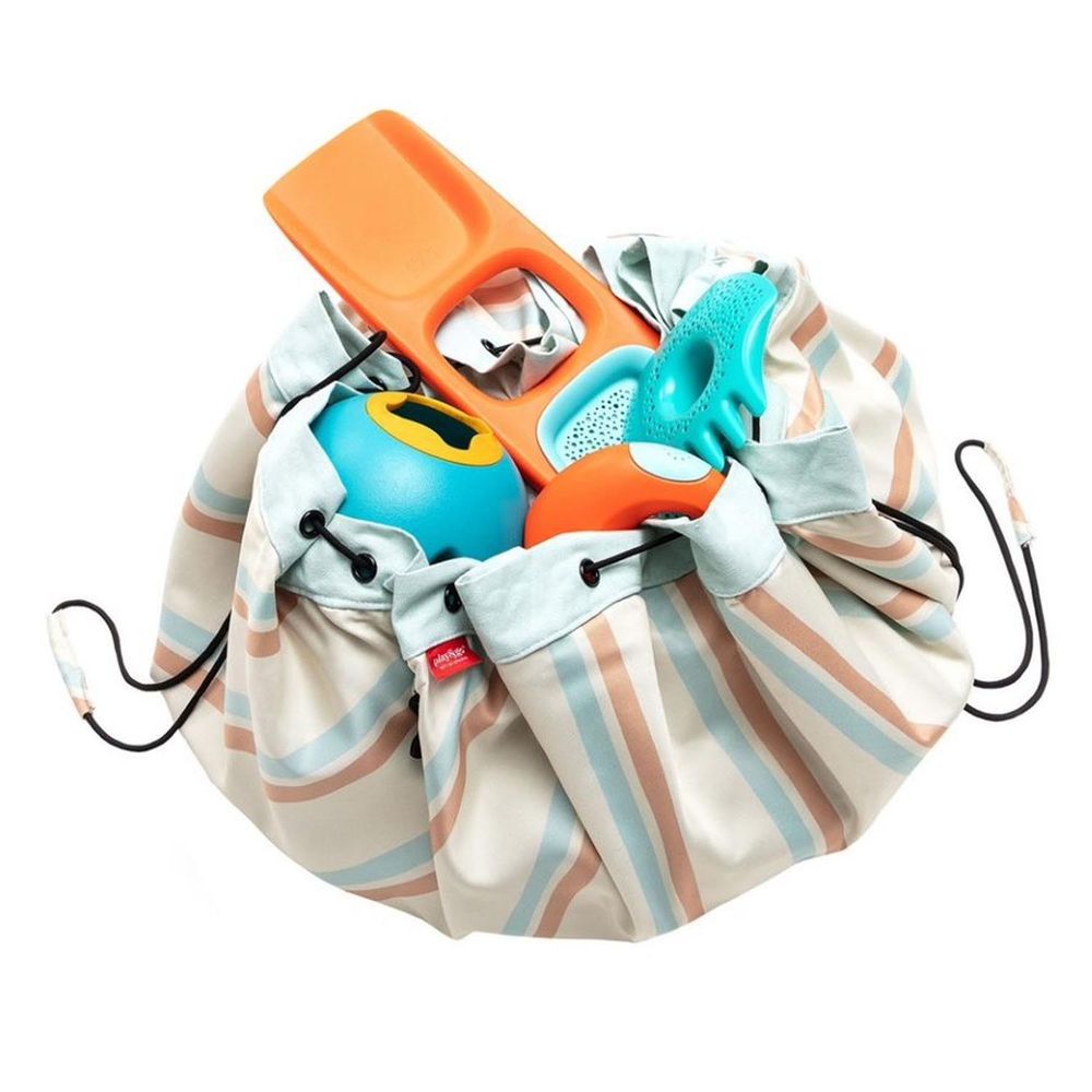 比利時 Play & Go - 玩具整理袋-雙色條紋 (防水)-展開直徑140cm/重量850g