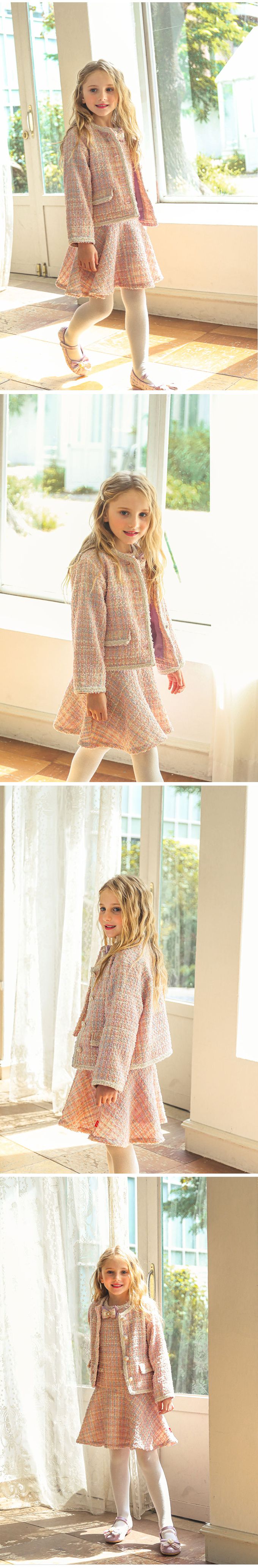 韓國 OZKIZ - 小香編織風格連身背心洋裝-粉紫