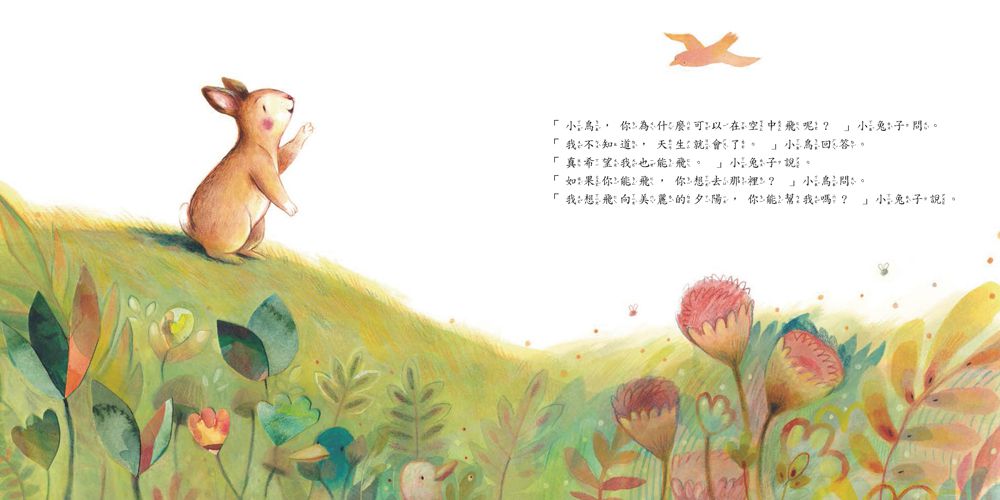 不要羨慕別人，其實你很棒！：想飛的小兔子