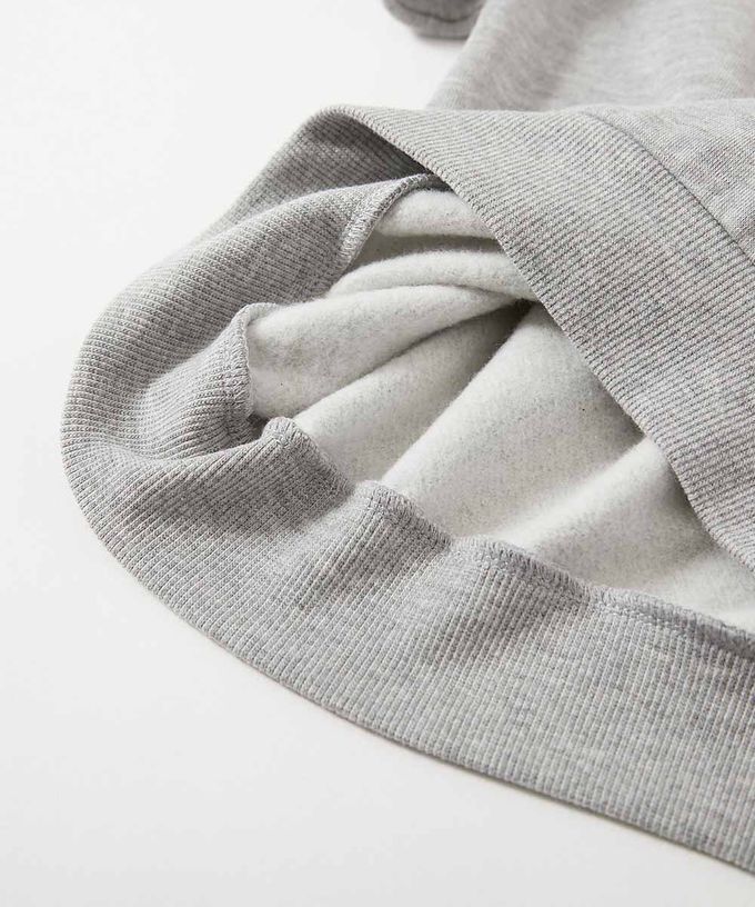 日本 devirock - 裏起毛蕾絲愛心長袖上衣-白