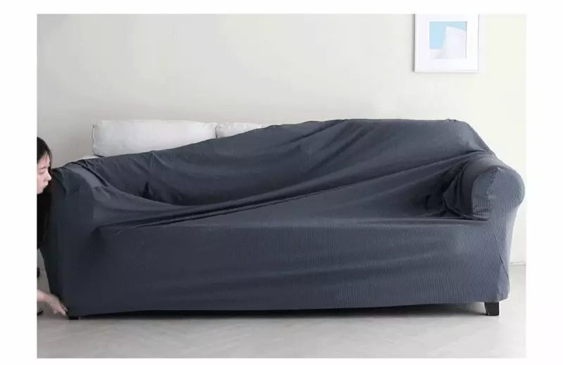 韓國 Prielle - 包覆型超彈力透氣防污沙發套-深灰