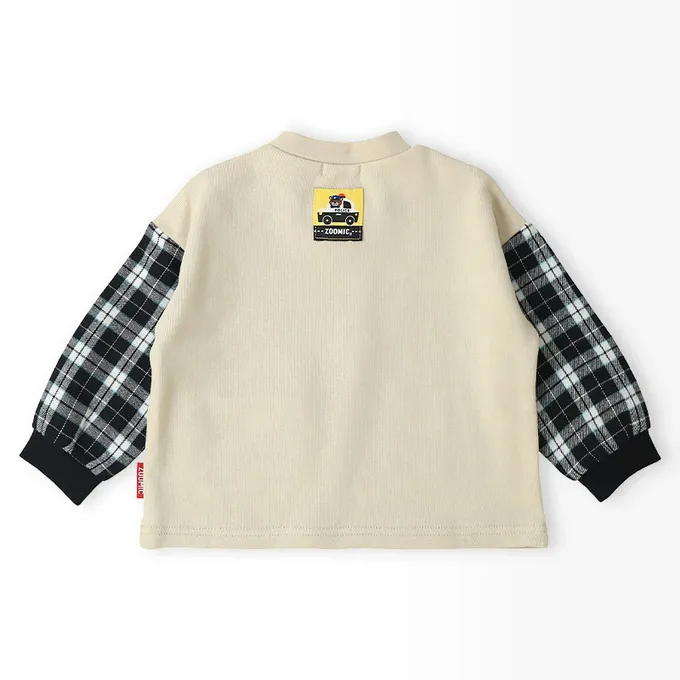 日本 ZOOLAND - 熊熊救援隊 車車口袋長袖上衣-消防車-米杏