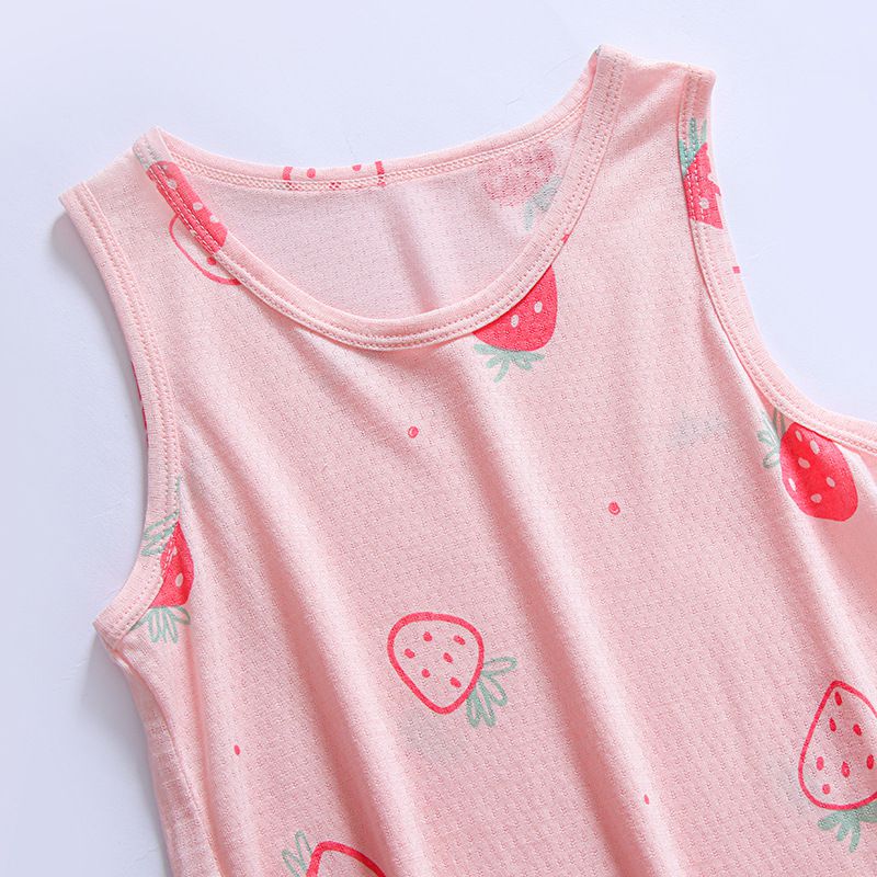 MAMDADKIDS - 網眼透氣無袖背心(二件組)-鳳梨-白+黃