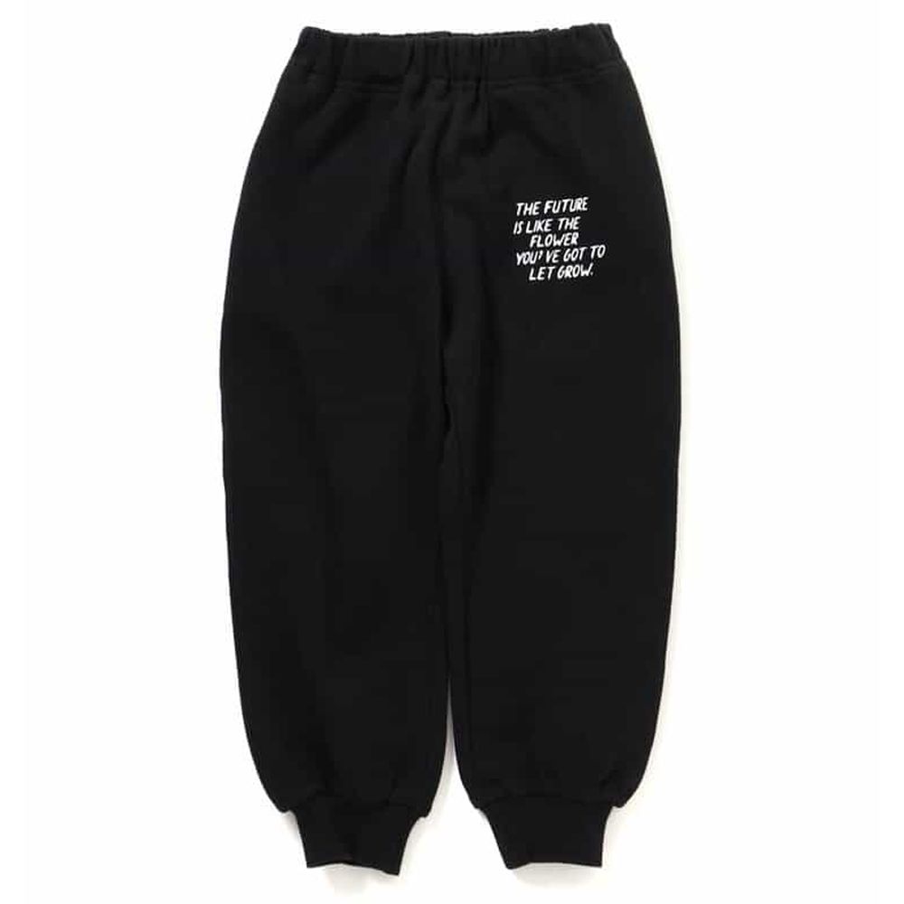 100%棉 舒適縮口運動長褲-黑