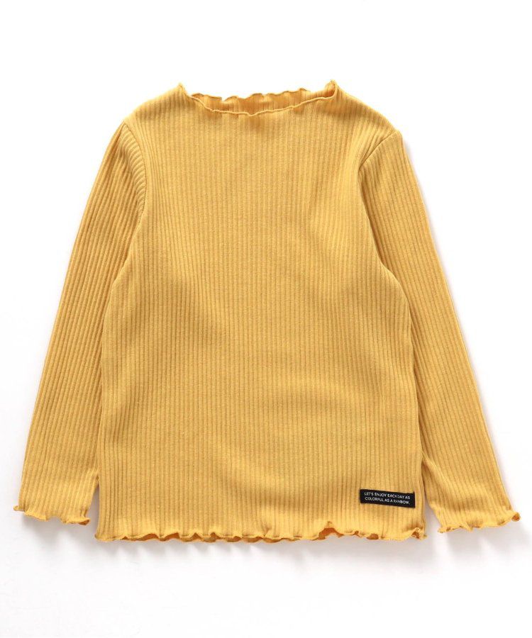 日本 BREEZE - 羅紋捲邊百搭薄長袖上衣-墨綠條紋