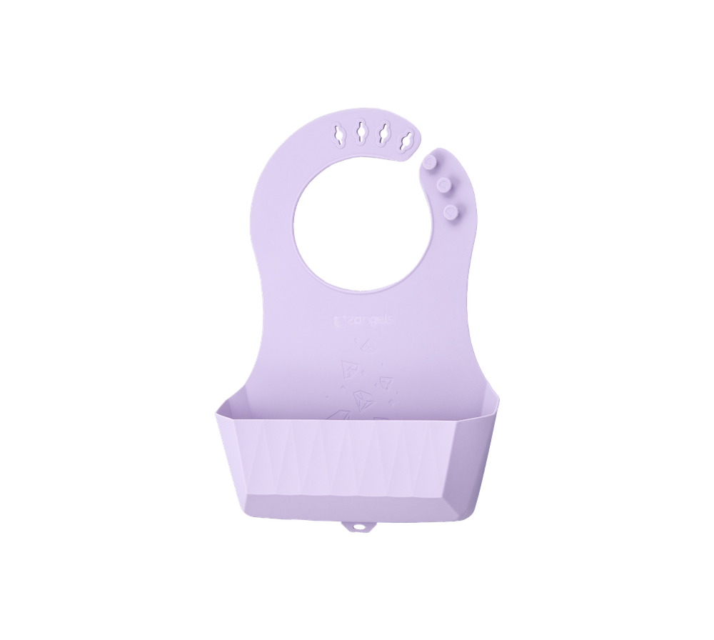 矽膠鑽石圍兜-薰衣草紫