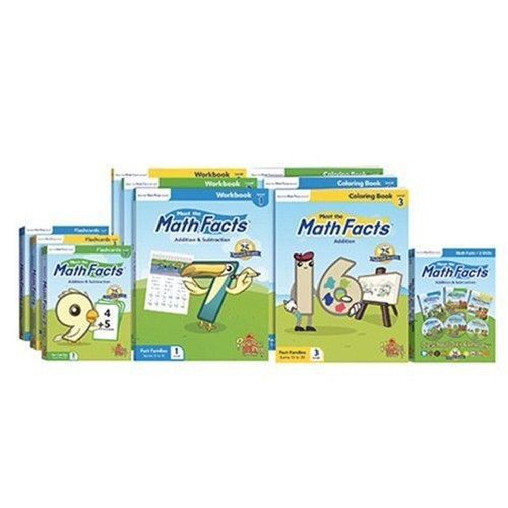 Preschool Prep - Math 大全套組合-3DVD、3本練習本、3盒閃卡、3本著色本