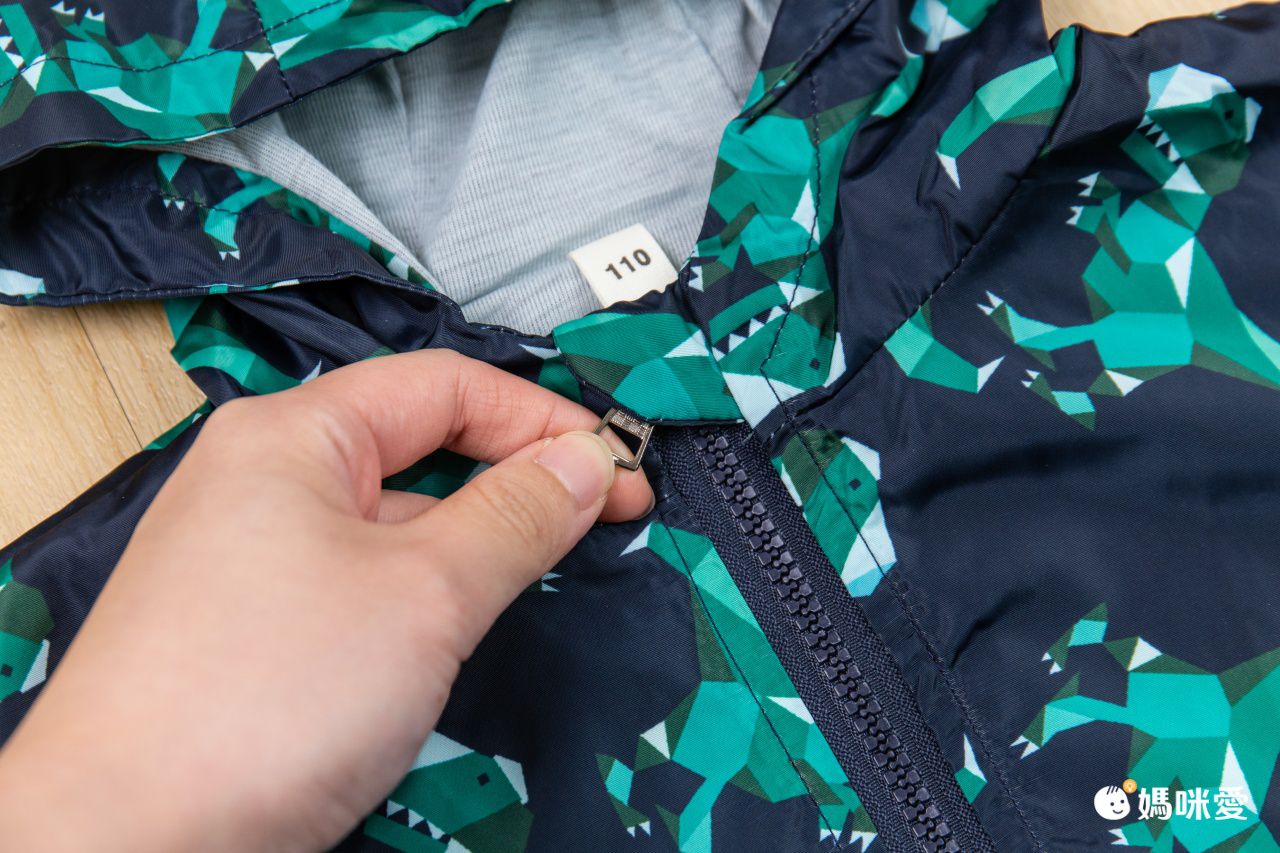 兒童連帽防風外套-星星-藍色