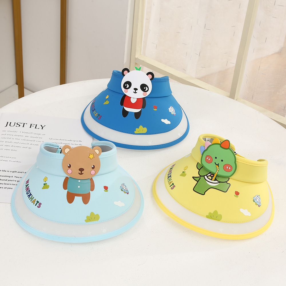 兒童空頂遮陽帽-兔子-粉色 (建議2-8歲)