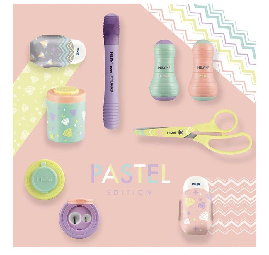 MILAN - 兒童安全剪刀-閃閃甜心-黃