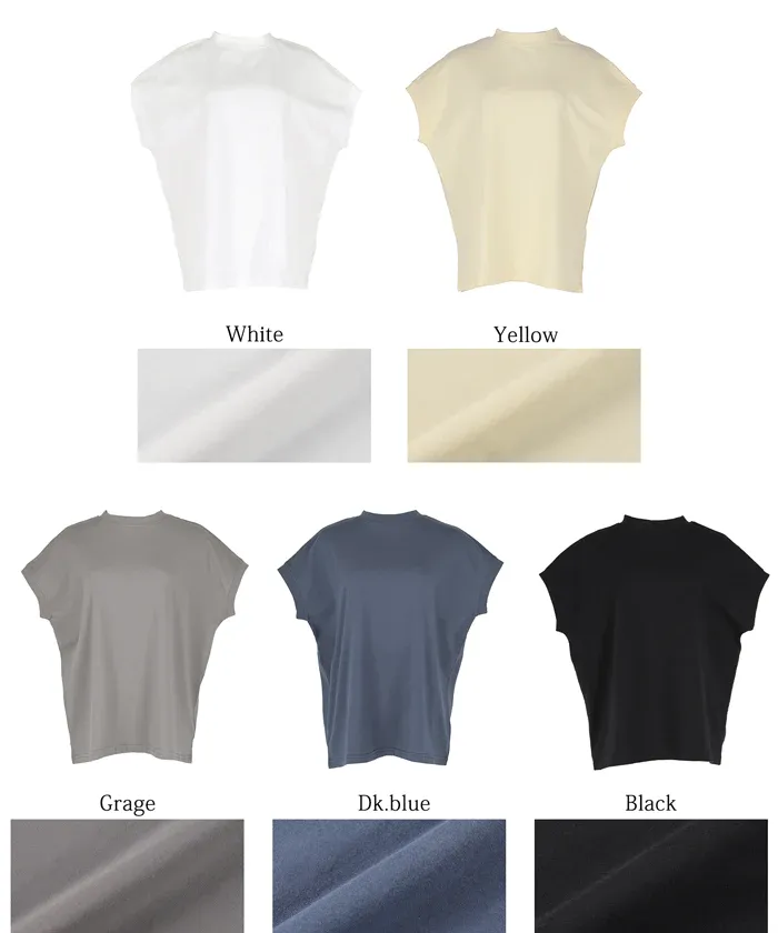 日本 COCA - 100%美國棉 厚磅短袖上衣-立領-黑