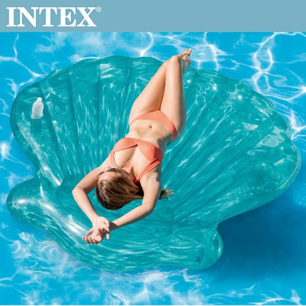 INTEX - 美人魚貝殼浮排-杯架設計(191*191*25cm) 適用:成人(57255)