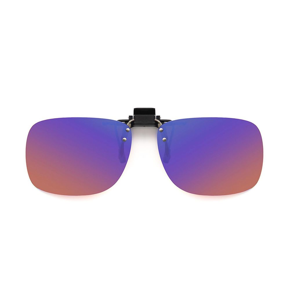 ALEGANT - 幻彩橘REVO多層膜電鍍藍可掀夾式寶麗來偏光太陽眼鏡/UV400墨鏡/MIT/上掀夾片/外掛夾式鏡片