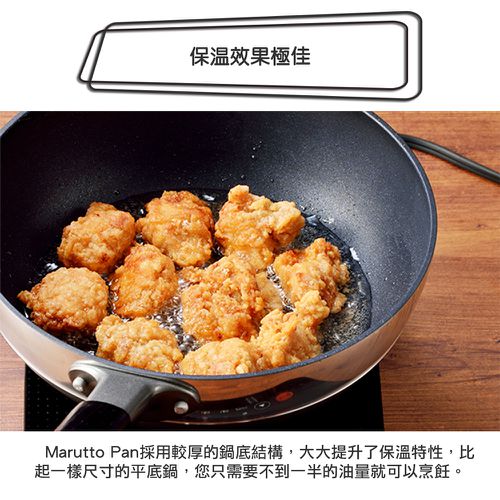 日本製Marutto Pan 圓圓鍋GAS款24cm含金屬立式鍋蓋