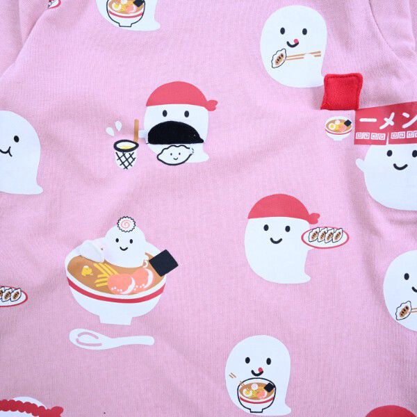 日本 Baby Room - 立體翻翻樂長袖上衣-幽靈拉麵-黑