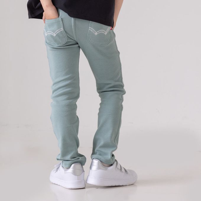 日本 Chil2 - EDWIN聯名款 舒適彈力長褲-酒紅