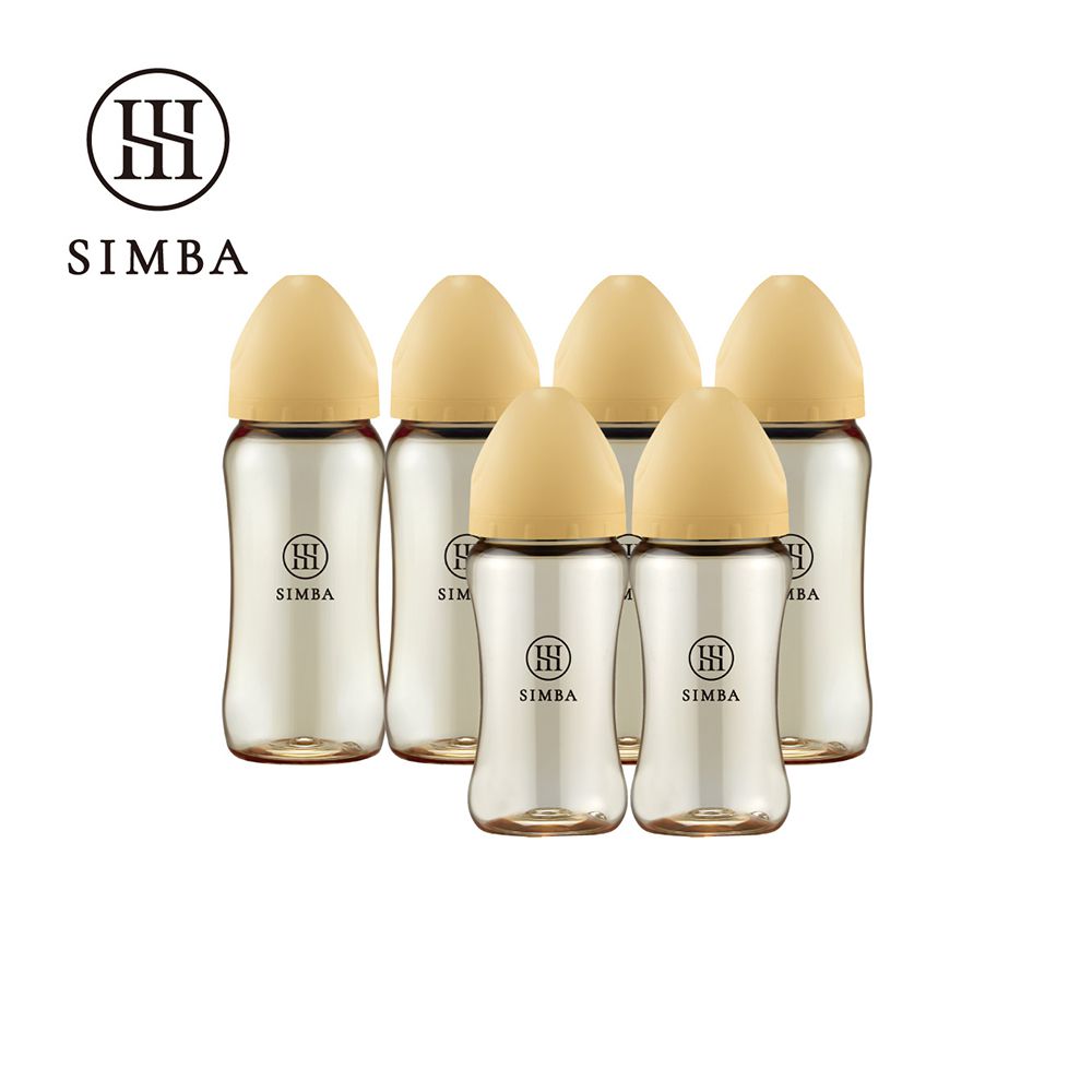 蘊蜜鉑金PPSU寬口防脹氣奶瓶(4大2中)-全齡適用-旦黃