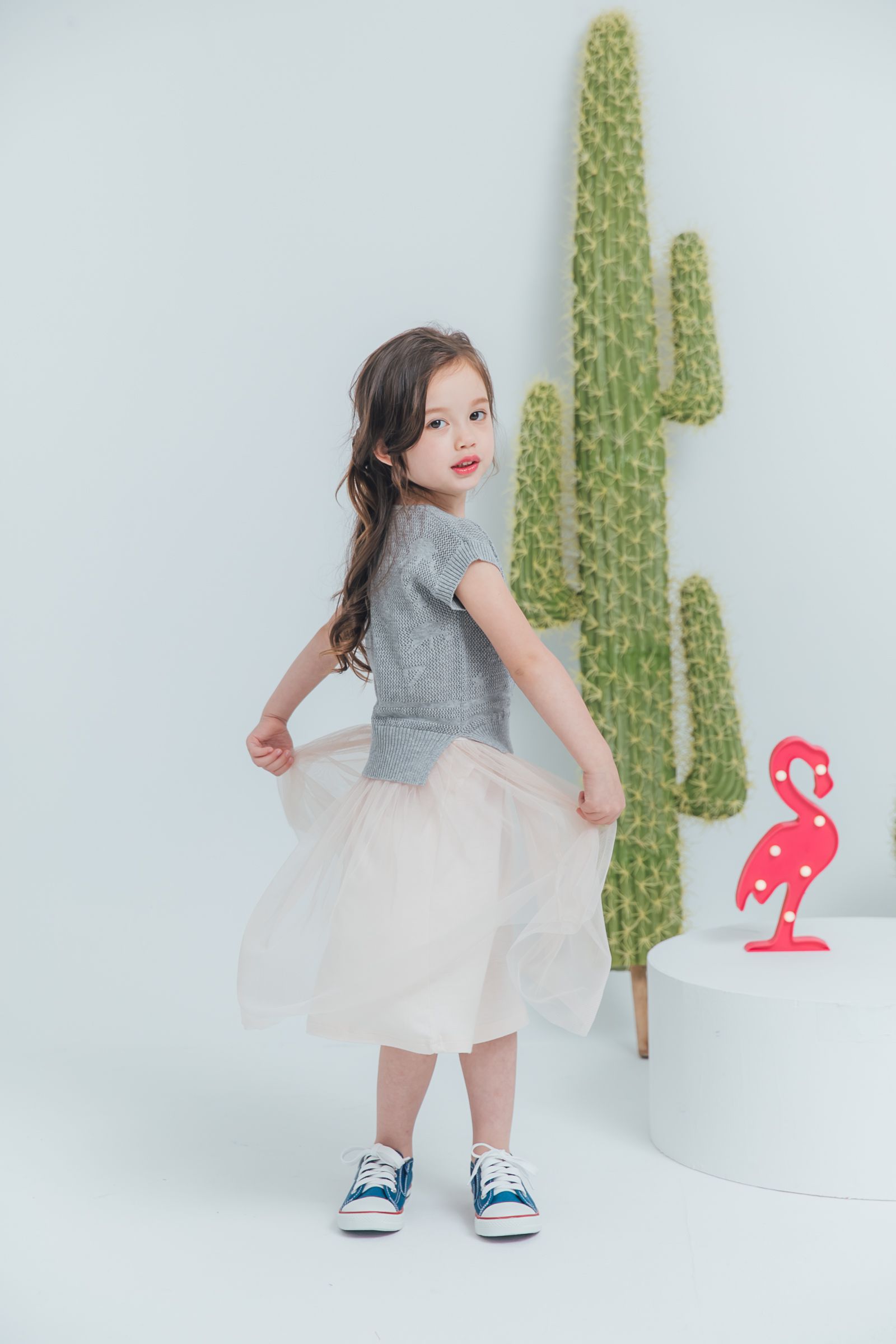 Peachy - 北鼻款*獨家訂製綿柔連身紗裙-細肩帶連身款-氣質杏