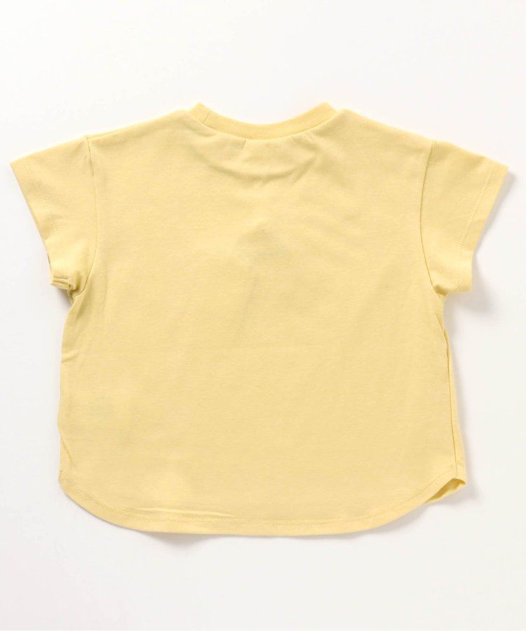 日本 apres les cours - 立體刺繡印花短袖上衣-冰棒-袖撞色