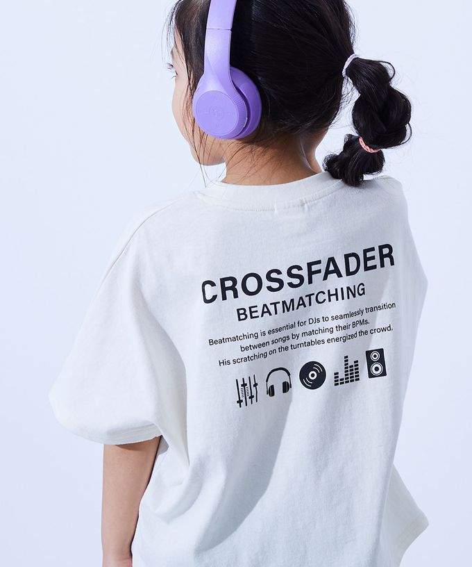 日本 devirock - 100%棉 帥氣印花寬版落肩T恤-太空探索-淺灰