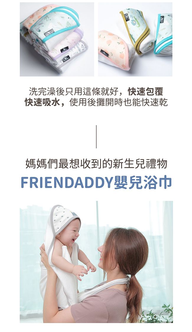 韓國 Friendaddy - 冰淇淋多功能嬰兒浴巾 - 黃色水果