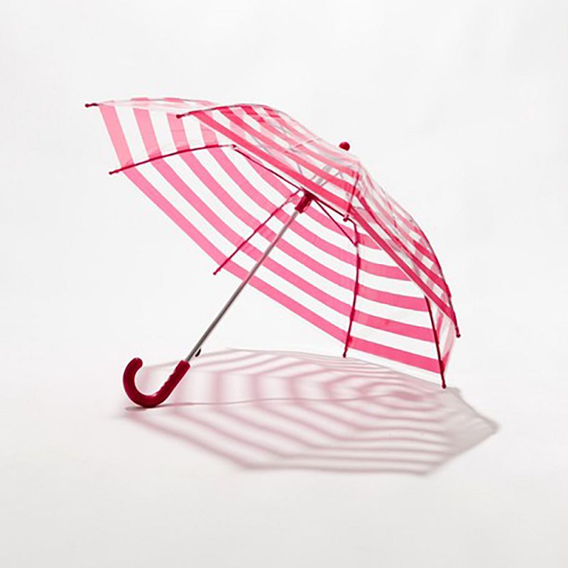 日本Caetla - Evereon 可替換式環保兒童傘-簡約條紋-粉色 (45cm)