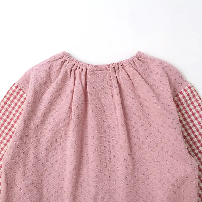 日本 ZOOLAND - 水果樂園 可愛草莓領口長袖上衣-粉紅