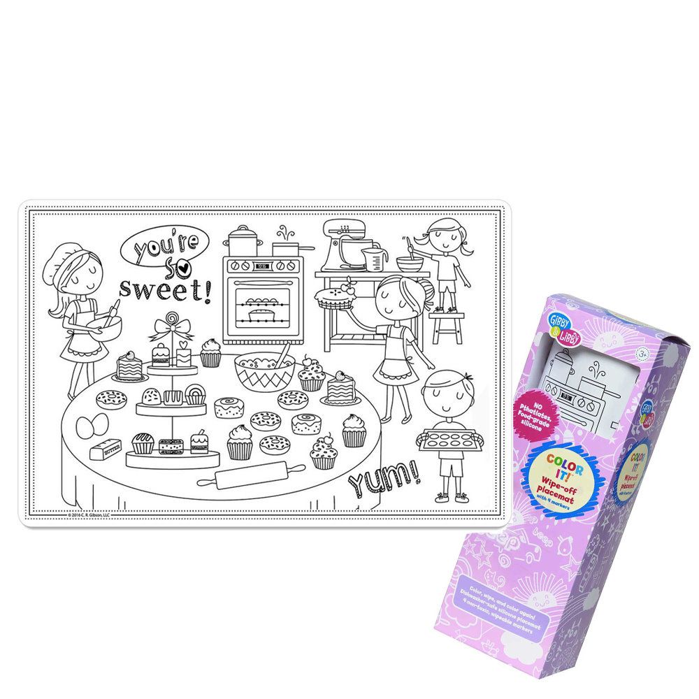 矽膠畫畫餐墊-廚房小幫手