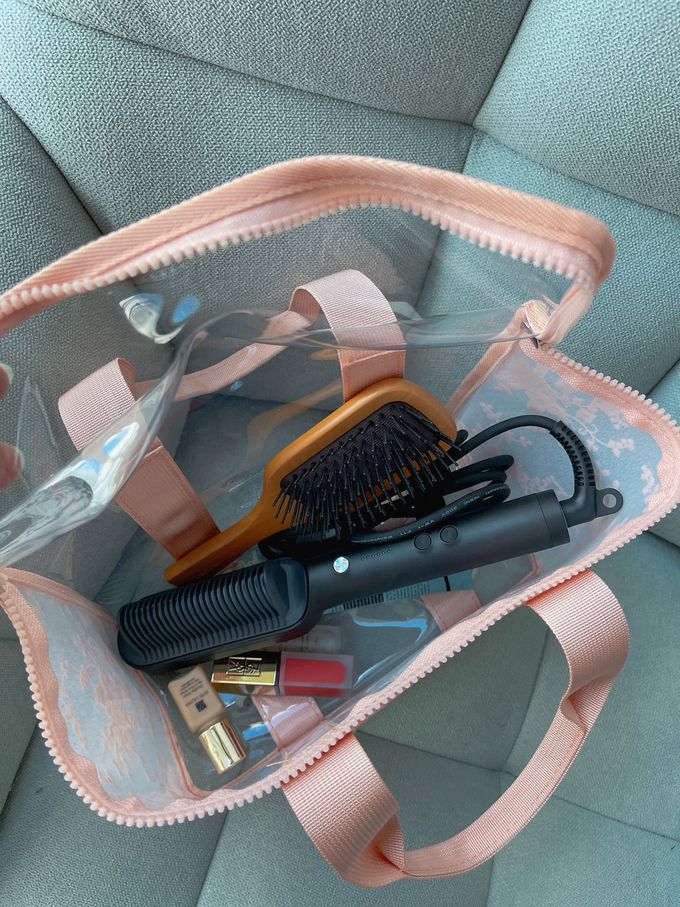 香港百寶袋王 Bagtory HK - 2023特別款花色午餐袋-公主粉蕾絲(加贈原價$980秘境香芬精油滾珠瓶-麝香玫瑰費洛蒙系列*1)-27*13*19cm