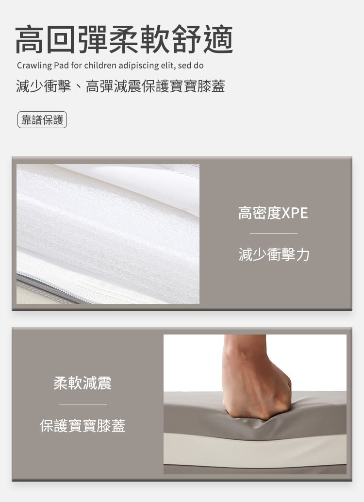 i-Smart - 兒童折疊地墊無縫隙加厚4cm-清新藍-1歲以上適用