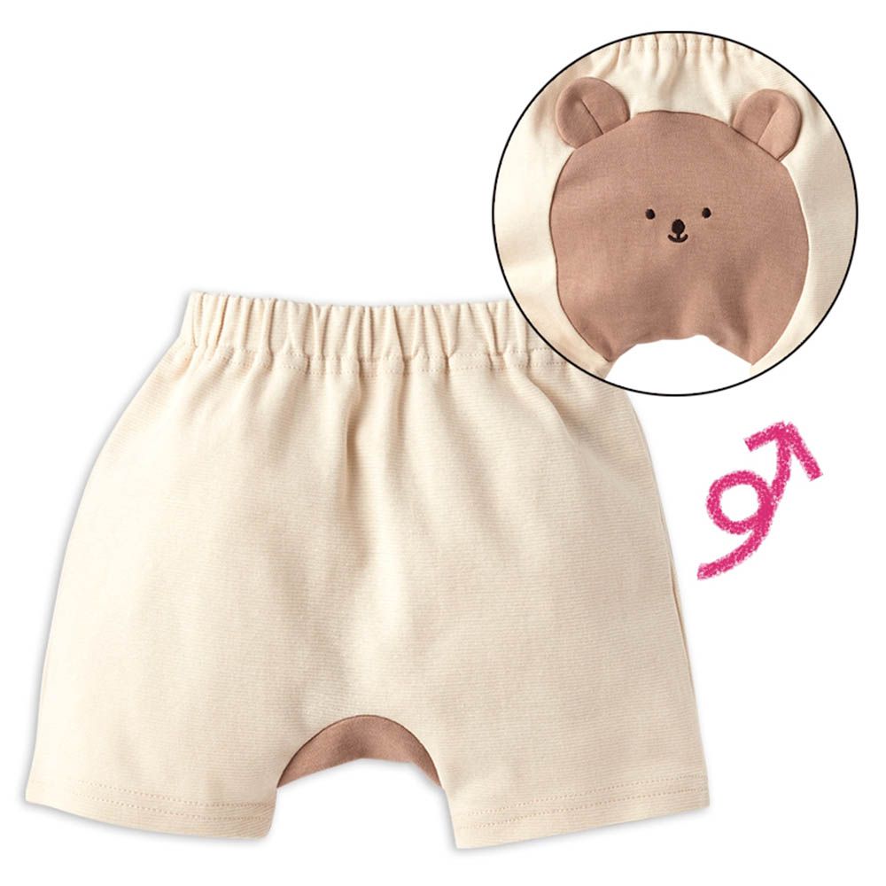 造型屁屁褲-動物-淺卡其色