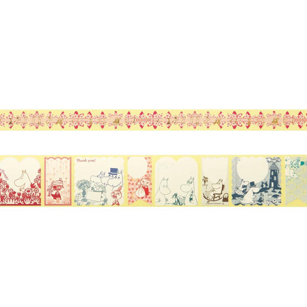 日本千趣會 - 日本製 moomin紙膠帶(留言板/蕾絲二捲不同寬度)-媽媽的愛