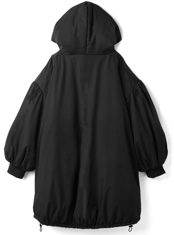 日本 GRL - 街頭感寬鬆鋪棉連帽外套-淺灰 (F)