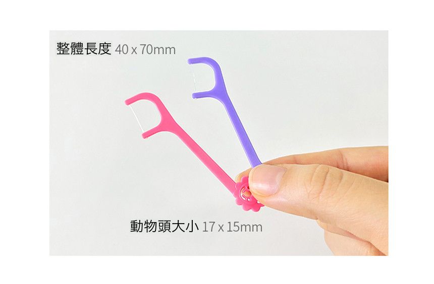 THE TWELVE 兒童牙線棒的尺寸