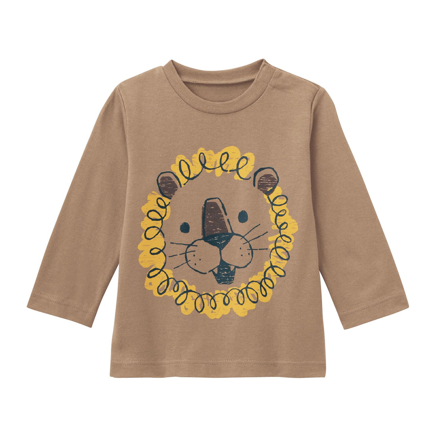 日本千趣會 - (小童)純棉印花長T-料理恐龍-藍