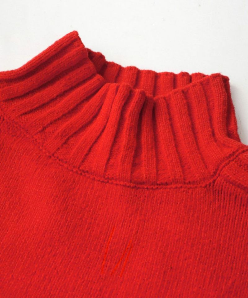 日本 zootie - 寬鬆立領羅紋針織短版毛衣-白