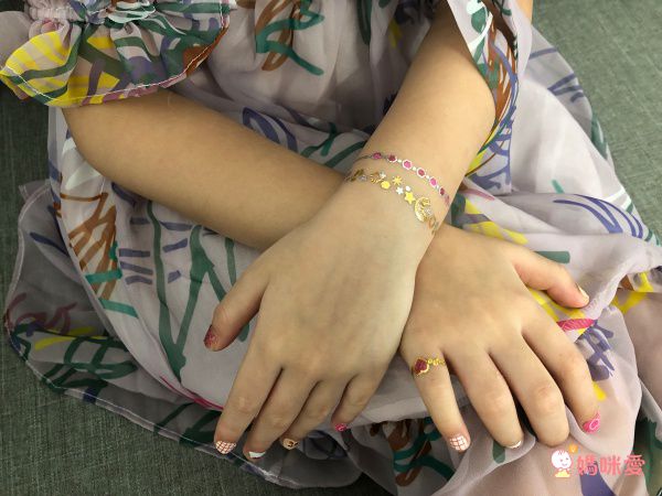 韓國 Peach and - 兒童安全水溶性蝴蝶結指甲油(附戒指)-11貝兒美女黃-10ml