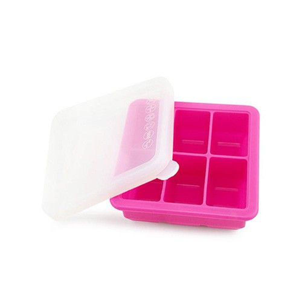紐西蘭 HaaKaa - 矽膠副食品分裝盒/製冰盒-6 格-玫紅-6格x70mL