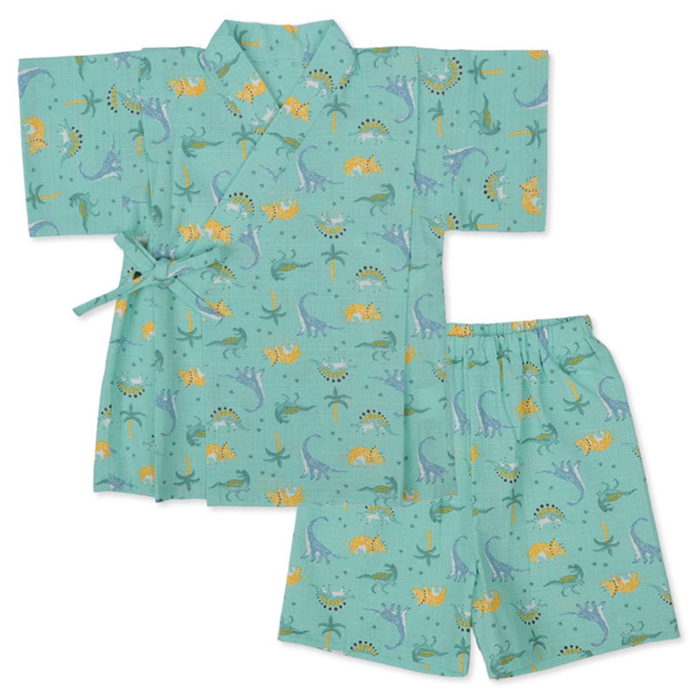 兩件式甚平-恐龍-綠色