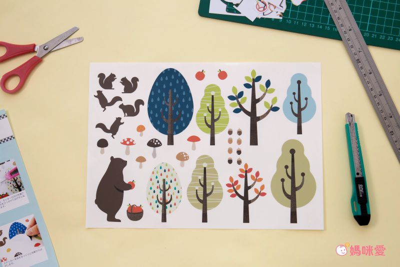 日本 TOKYO STICKER - 日本製 質感無邊框壁貼 [基本款]-森林派對 (A4)